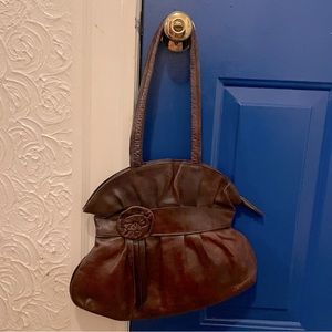 Handmade brown leather purse